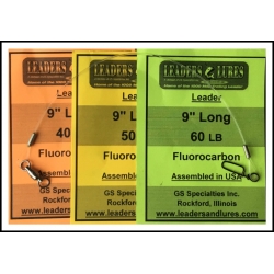 40 lb, 50 lb, 60 lb Fluorocarbon  12 Pack Leaders